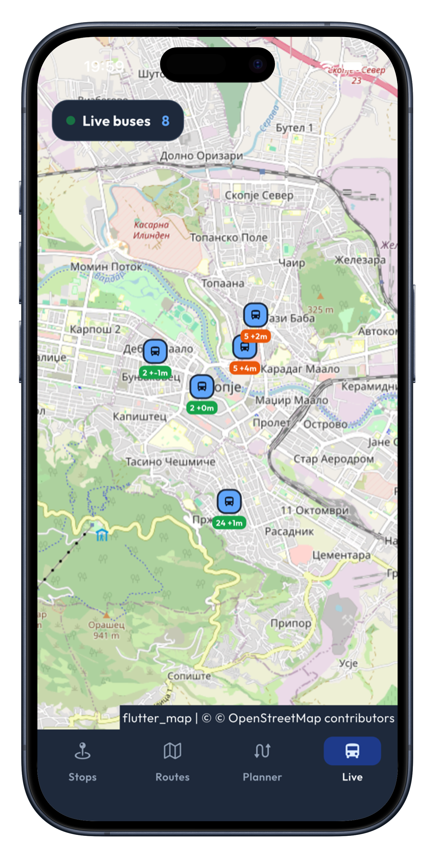 CityBus app screenshot 2