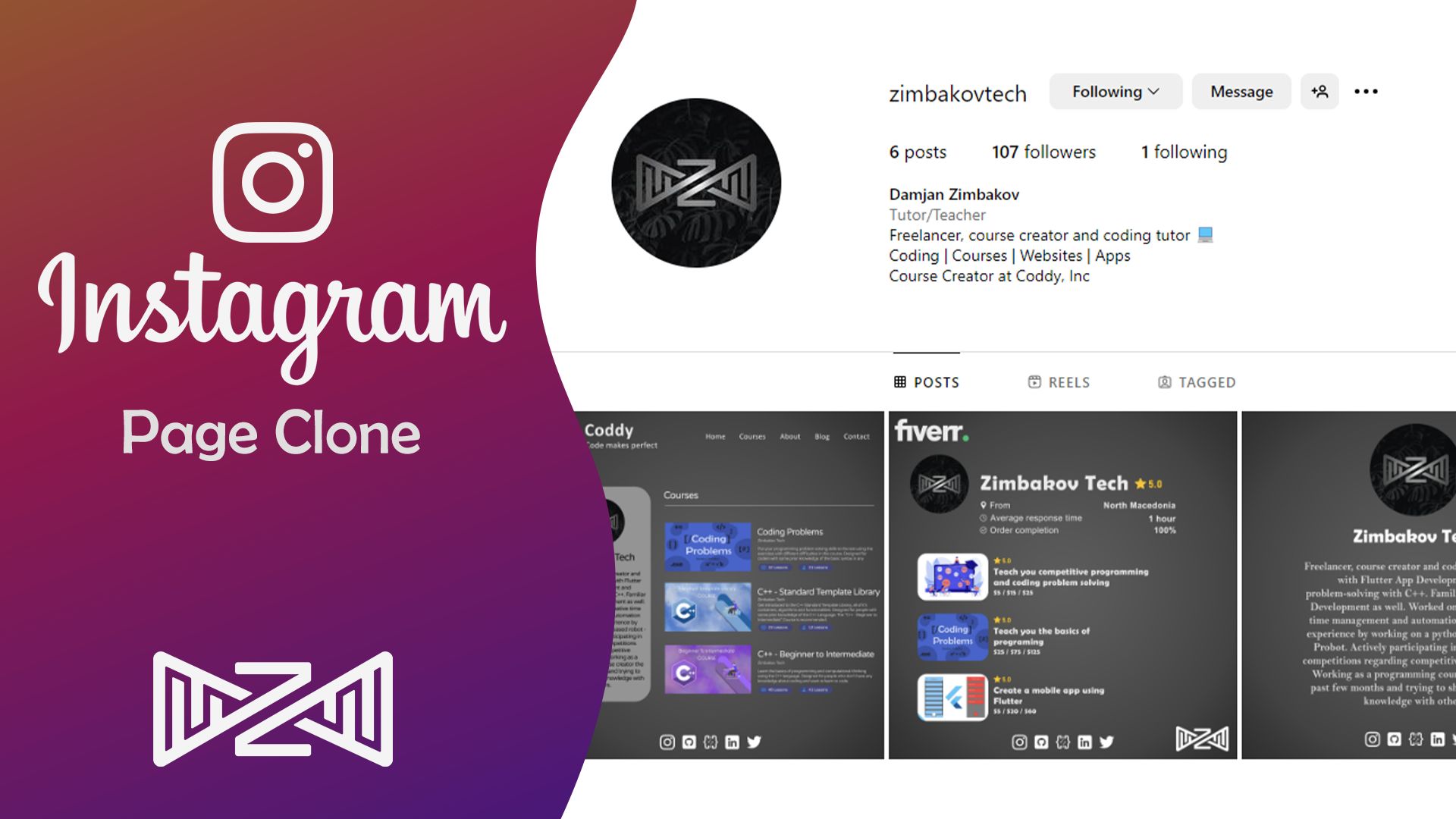 Instagram Page Clone | Front-End Project